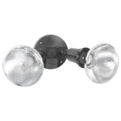 Arlec Floodlight Twin Compact With Globes Hard Wired