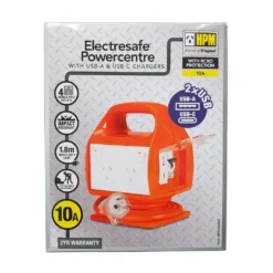 HPM 10A 4 Outlet Portable Worksite Power Centre -Home Lighting 6740567 4 5