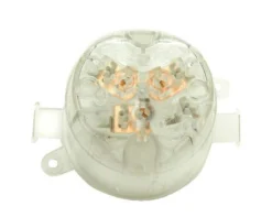 HPM Surface Mount Plug Base Clear 50mm - 10 Pack