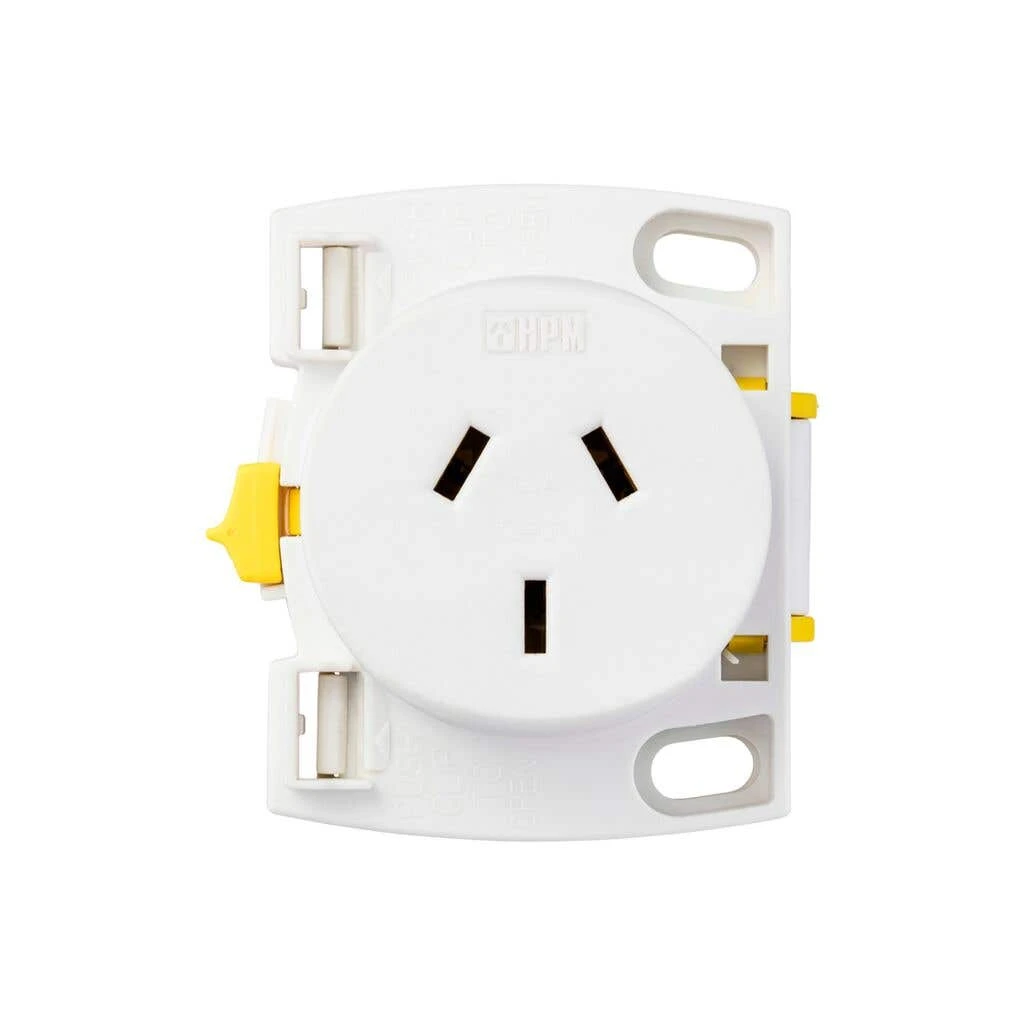 HPM Plug Base Quick Connect White 10A - Pack Of 10 1 HPM Plug Base Quick Connect White 10A - Pack Of 10