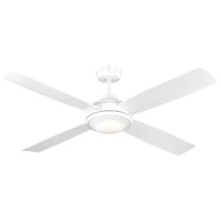 Mercator Airnimate Ceiling Fan With LED White AC 132cm