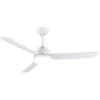 Mercator Voltan Ceiling Fan With LED White AC 50" 127cm