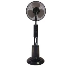Rok Misting Fan Pedestal Black 75W 400mm