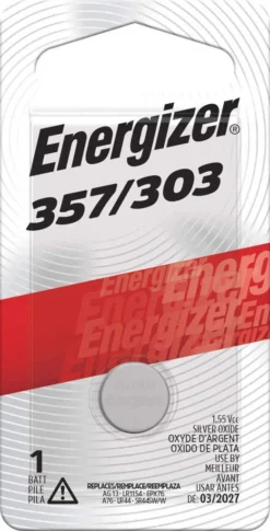 Energizer Battery Coin Watch Silver Oxide 357/303BP