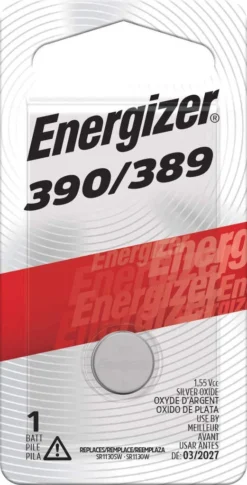 Energizer Battery Coin Watch Silver Oxide 390/389BP