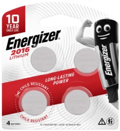 Energizer Battery Coin Lithium ECR2016 BP4