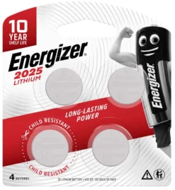 Energizer Battery Coin Lithium ECR2025 BP4