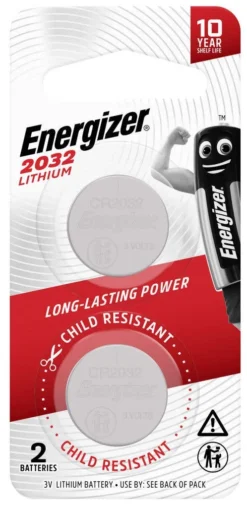 Energizer Battery Coin Lithium ECR2032 BP2