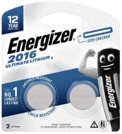 Energizer Battery Coin Ultimate Lithium CR2016 BP2