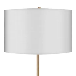 Sarantino Metal Floor Lamp Brushed Brass Finish With White Shade -Home Lighting 7014806 3