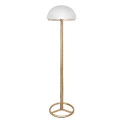 Sarantino Metal Floor Lamp With White Acrylic Shade