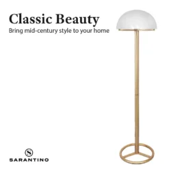 Sarantino Metal Floor Lamp With White Acrylic Shade -Home Lighting 7014814 6 1