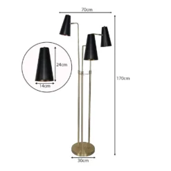 Sarantino Three Metal Shade Floor Lamp 12 Sarantino Three Metal Shade Floor Lamp -Home Lighting 7014822 2