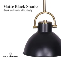 Sarantino Black & Gold Pendant Light -Home Lighting 7014921 5