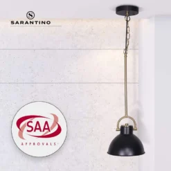 Sarantino Black & Gold Pendant Light -Home Lighting 7014921 9