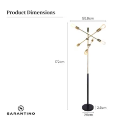 Sarantino 6-Light Metal Sputnik Floor Lamp 19 Sarantino 6-Light Metal Sputnik Floor Lamp -Home Lighting 7014939 8