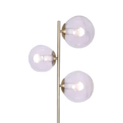Sarantino 3-Light Gold Metal Floor Lamp With Glass Shades -Home Lighting 7014962 10
