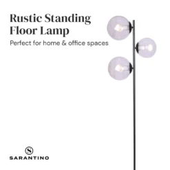 Sarantino 3-Light Black Metal Floor Lamp -Home Lighting 7014970 4