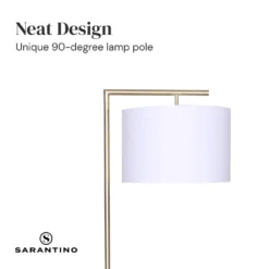 Sarantino 90-Degree Modern Arc Floor Lamp -Home Lighting 7014988 6