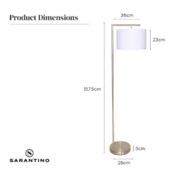 Sarantino 90-Degree Modern Arc Floor Lamp -Home Lighting 7014988 8
