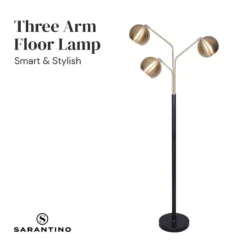 Sarantino Adjustable 3-Arm Arc Lamp -Home Lighting 7014996 4