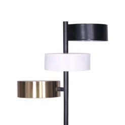 Sarantino Metal Floor Lamp With 3 Swirl Shades -Home Lighting 7015001 2