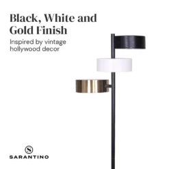 Sarantino Metal Floor Lamp With 3 Swirl Shades -Home Lighting 7015001 5