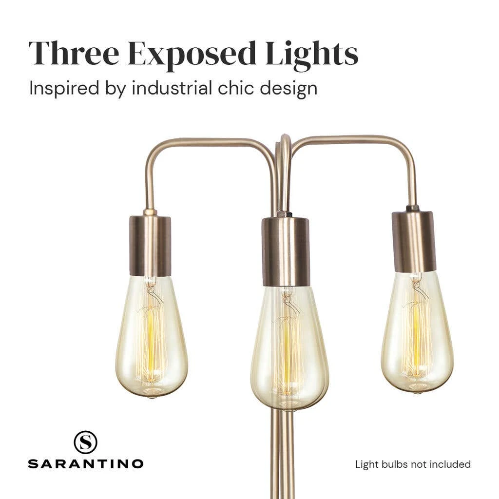 Sarantino Exposed Bulb Industrial Table Lamp 2 Sarantino Exposed Bulb Industrial Table Lamp - Image 2