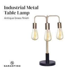 Sarantino Exposed Bulb Industrial Table Lamp 11 Sarantino Exposed Bulb Industrial Table Lamp -Home Lighting 7015019 2