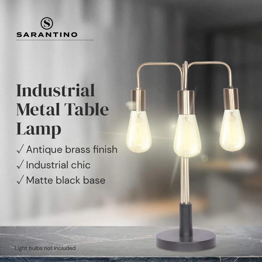 Sarantino Exposed Bulb Industrial Table Lamp 9 Sarantino Exposed Bulb Industrial Table Lamp - Image 9