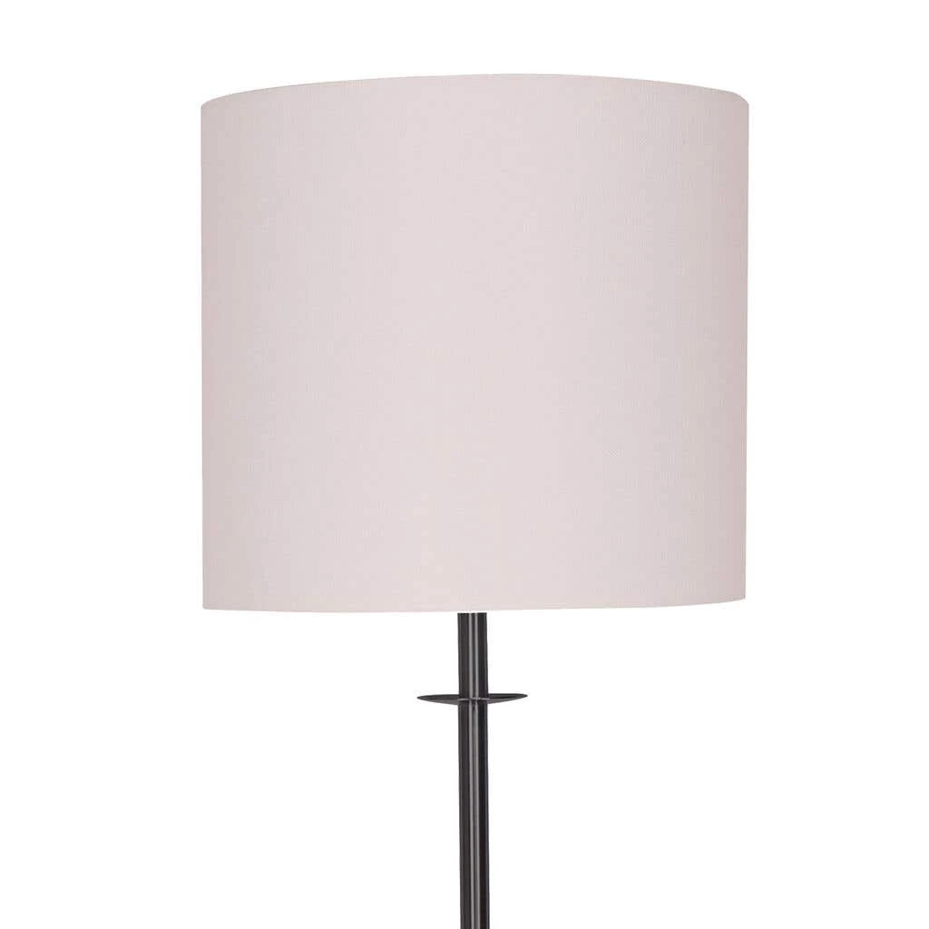 Sarantino Concrete & Metal Table Lamp With Off-White Linen Shade 3 Sarantino Concrete & Metal Table Lamp With Off-White Linen Shade - Image 3