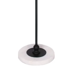 Sarantino Metal Floor Lamp With Marble Base & Off-White Shade -Home Lighting 7015050 2