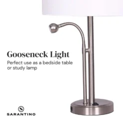Sarantino 2-in-1 Table Lamp With LED Reading Light 13 Sarantino 2-in-1 Table Lamp With LED Reading Light -Home Lighting 7015068 2