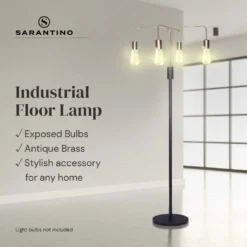 Sarantino 4-Light Industrial Floor Lamp 21 Sarantino 4-Light Industrial Floor Lamp -Home Lighting 7015092 10 1