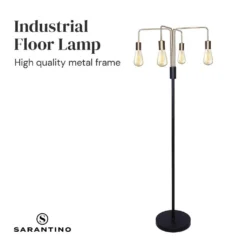 Sarantino 4-Light Industrial Floor Lamp 17 Sarantino 4-Light Industrial Floor Lamp -Home Lighting 7015092 6 1