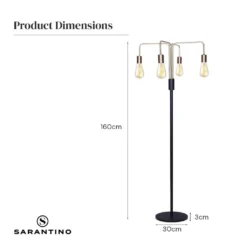 Sarantino 4-Light Industrial Floor Lamp 18 Sarantino 4-Light Industrial Floor Lamp -Home Lighting 7015092 7 1