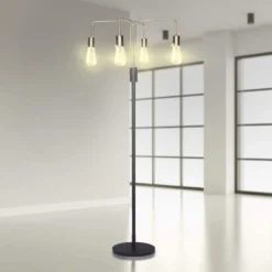 Sarantino 4-Light Industrial Floor Lamp 20 Sarantino 4-Light Industrial Floor Lamp -Home Lighting 7015092 9 1