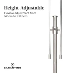 Sarantino Brushed Nickel Height-Adjustable Metal Floor Lamp -Home Lighting 7015100 5