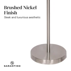 Sarantino Brushed Nickel Height-Adjustable Metal Floor Lamp -Home Lighting 7015100 6