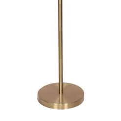 Sarantino Brushed Gold Height-Adjustable Metal Floor Lamp -Home Lighting 7015118 2