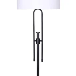 Sarantino Height-Adjustable Metal Floor Lamp Matte Black -Home Lighting 7015126 2