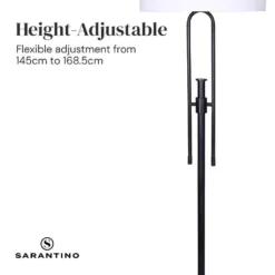 Sarantino Height-Adjustable Metal Floor Lamp Matte Black -Home Lighting 7015126 5