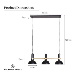 Sarantino 3-Light Hanging Pendant Lamp -Home Lighting 7015134 4
