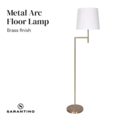 Sarantino Metal Floor Lamp Antique Brass -Home Lighting 7015159 3