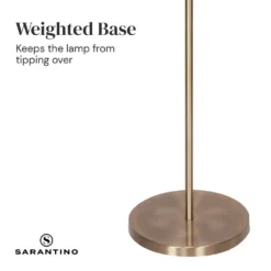 Sarantino Metal Floor Lamp Antique Brass -Home Lighting 7015159 6