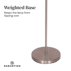 Sarantino Nickel Metal Arc Floor Lamp -Home Lighting 7015167 6
