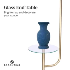 Sarantino Glass End Table Floor Lamp -Home Lighting 7015191 2