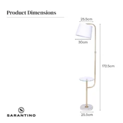 Sarantino Glass End Table Floor Lamp -Home Lighting 7015191 4