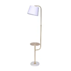 Sarantino Floor Lamp With Metal End Table