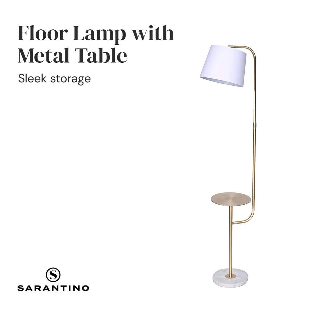 Sarantino Floor Lamp With Metal End Table 2 Sarantino Floor Lamp With Metal End Table - Image 2